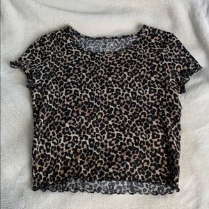 Leopard print baby tee